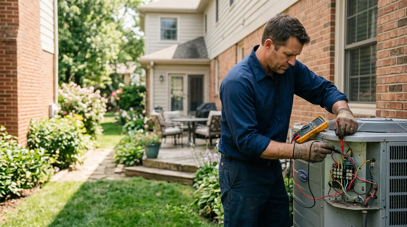 HVAC technician working near Fort Towson, OK
